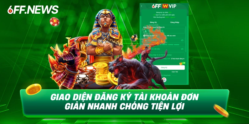 Giao diện đăng ký tài khoản đơn giản nhanh chóng tiện lợi